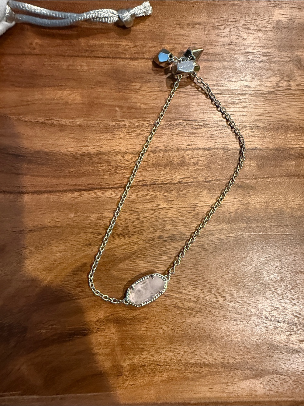 KS Silver Elaina bracelet with rose quartz stone